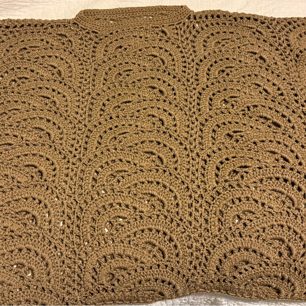 Zara Brown Crochet Jacket